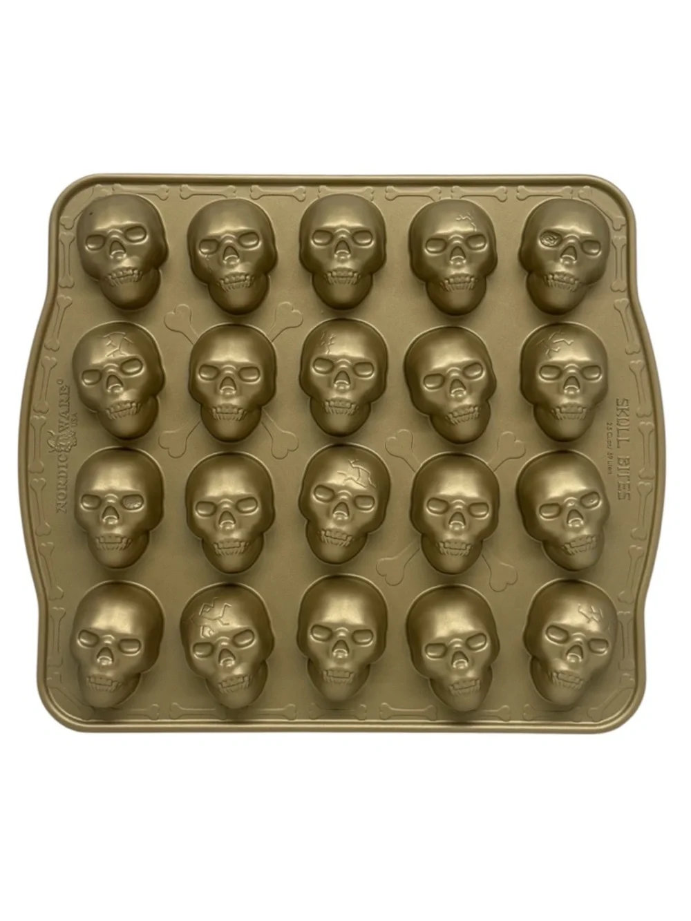 New-Nordic Ware USA Haunted Skull Bites Cakelet Pan William-Sonoma 2.5 Cups